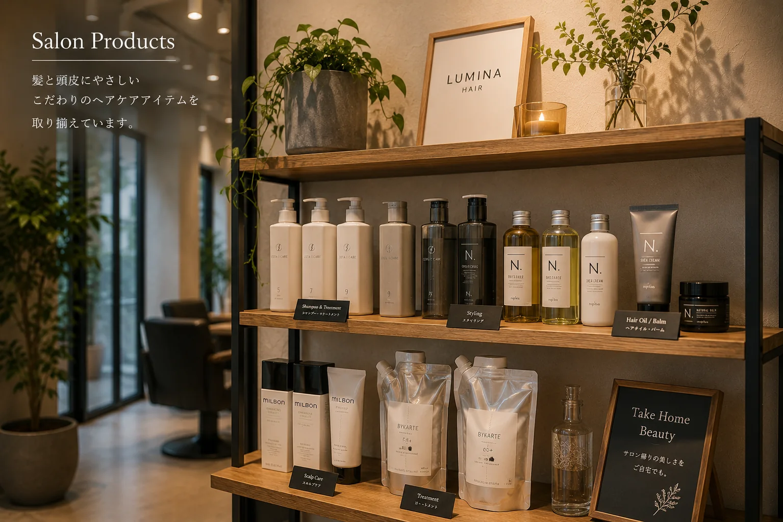 店販ヘアケア商品