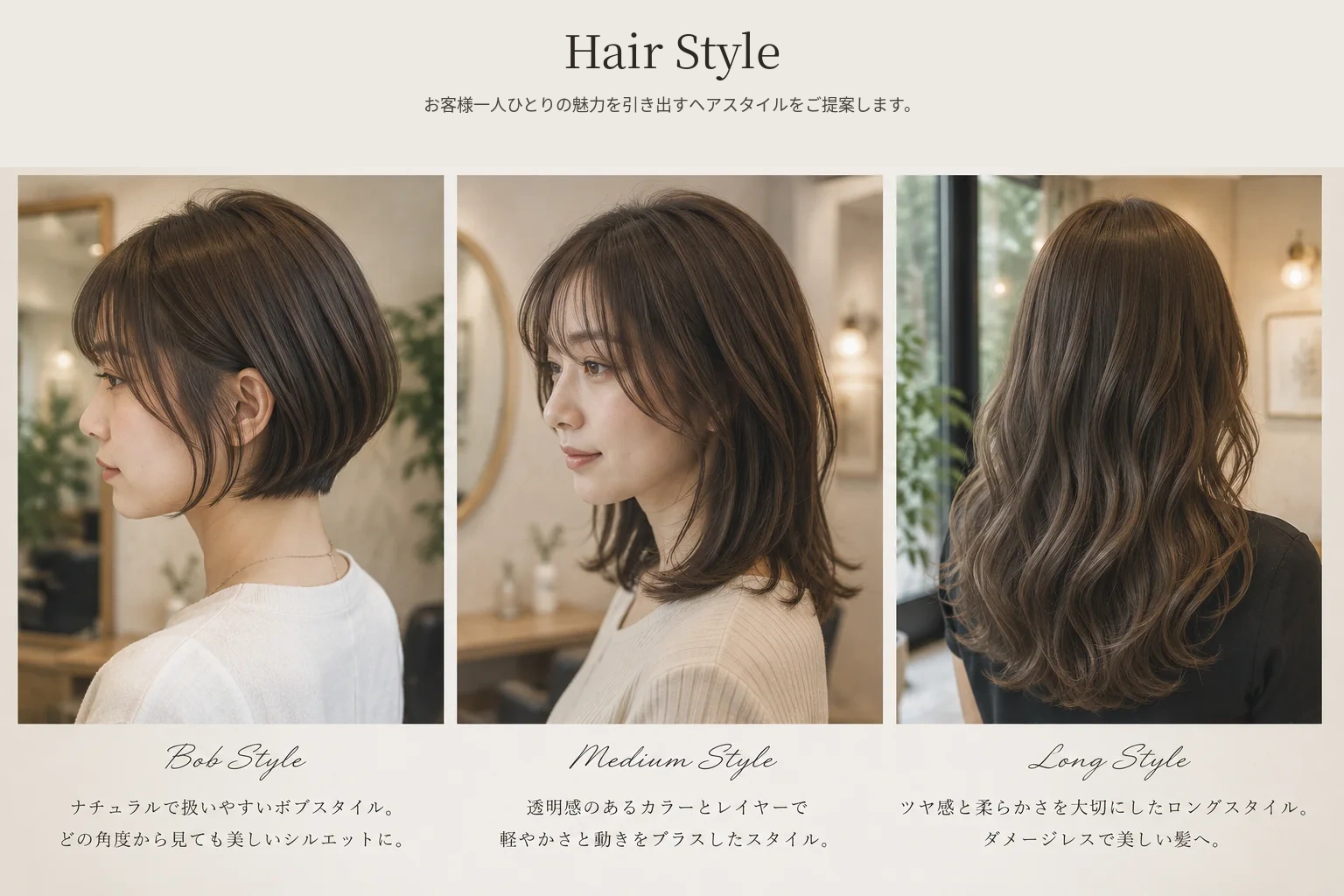 女性向けヘアスタイル