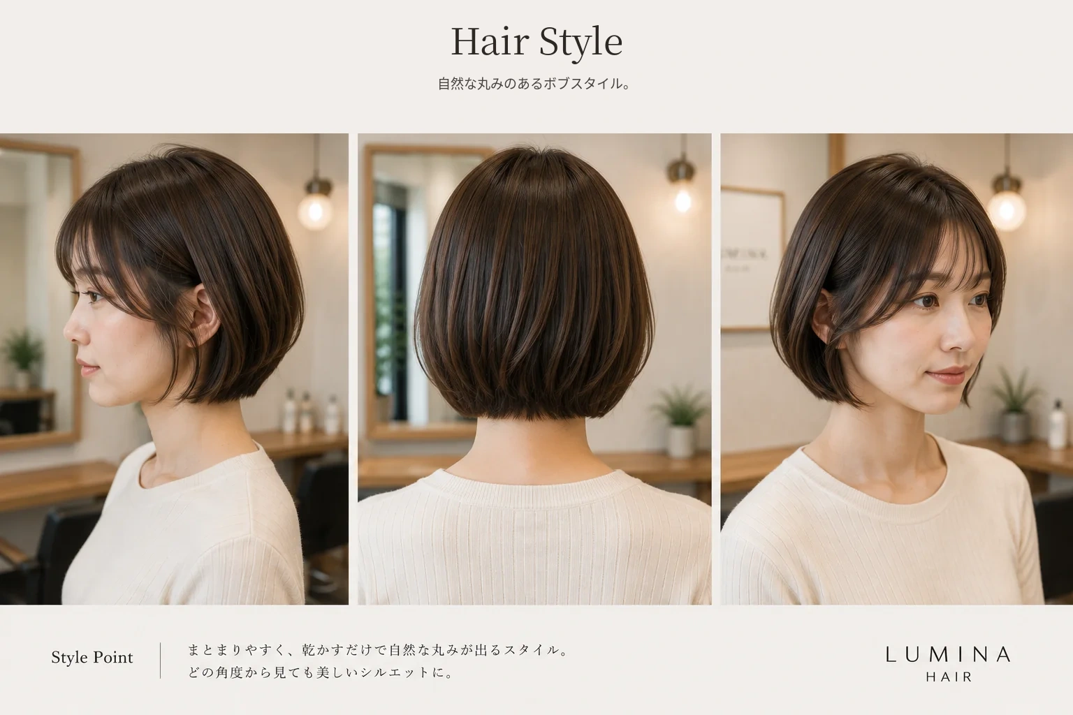 女性向けボブ